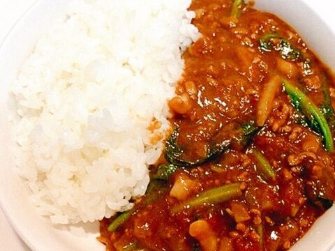 ポパイも大好き☆ほうれん草たっぷりのキーマカレー